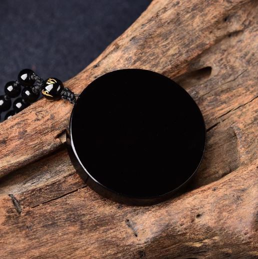 Obsidian Black Mirror Necklace