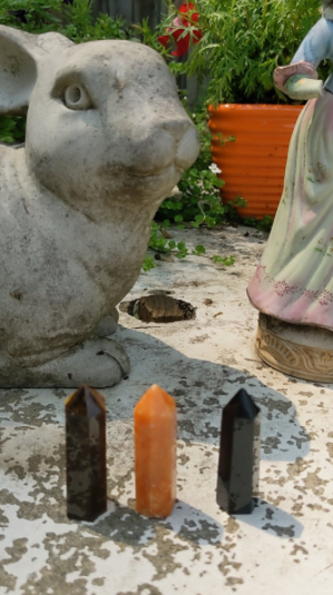 Tiger's Eye, Sunstone, and Obsidian