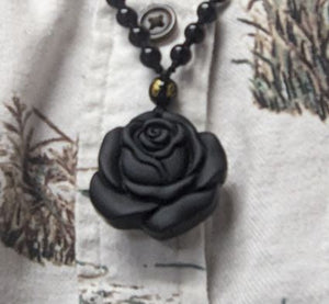 Obsidian Rose Necklace