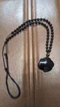 Obsidian Black Rose Necklace