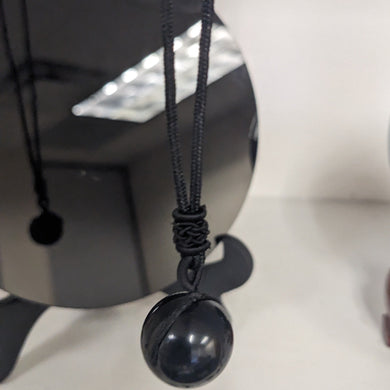 Obsidian Ball Necklace